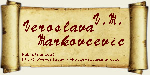 Veroslava Markovčević vizit kartica